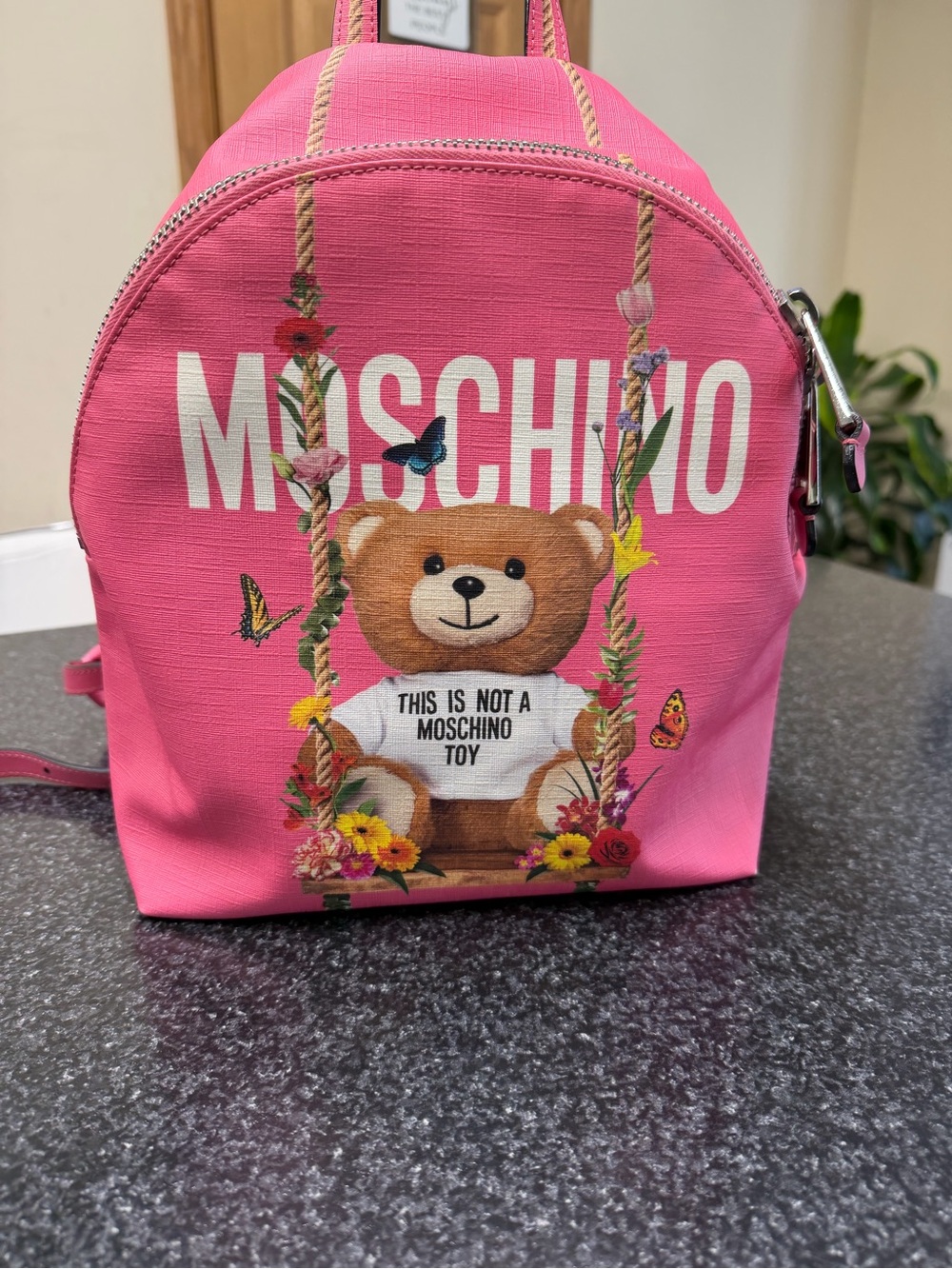 Moschino Pink Teddy Bear Backpack